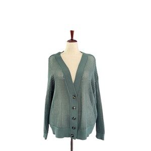 Torrid Teal Button-Up Cardigan